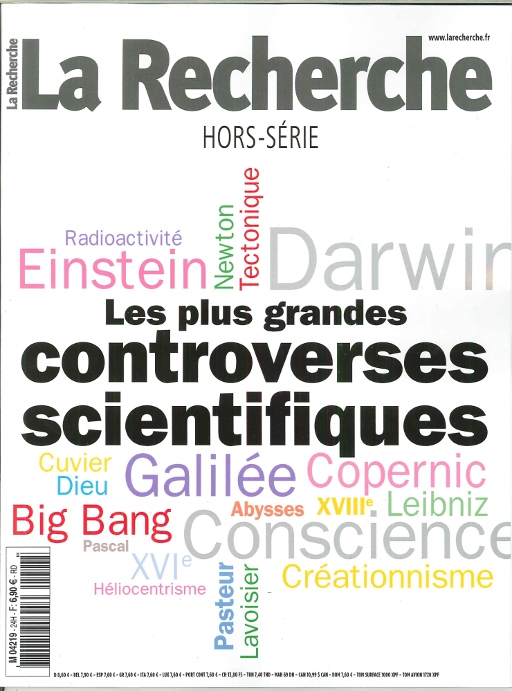 La Recherche Hs N°24 Les Plus Grandes Controverses Scientifiques  Dec/Janvier 2018