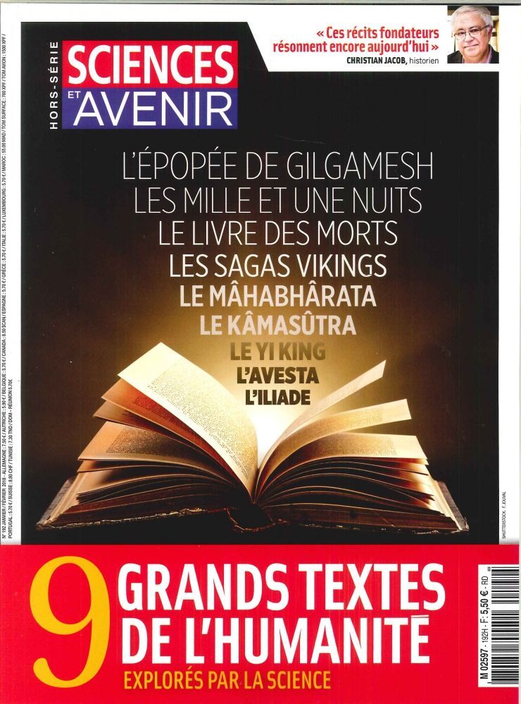 Sciences Et Avenir Hs N°192 9 Grands Textes De L'Humanite, Vus Par La Science Janvier 2018