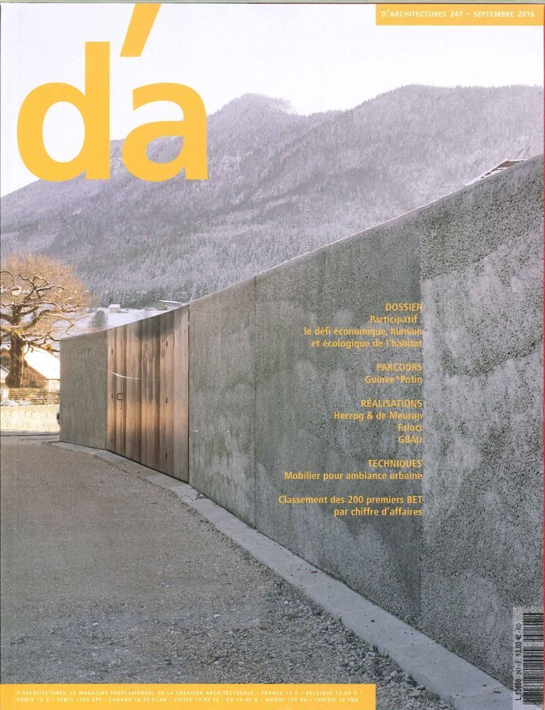 D'Architectures N°247 Participatif Le Defi Economique  Septembre 2016