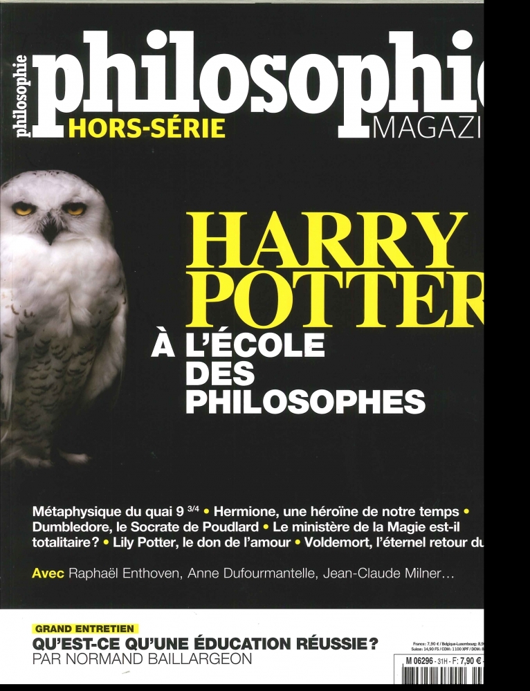 Philosophie Magazine Hs N°31 Harry Potter Octobre 2016