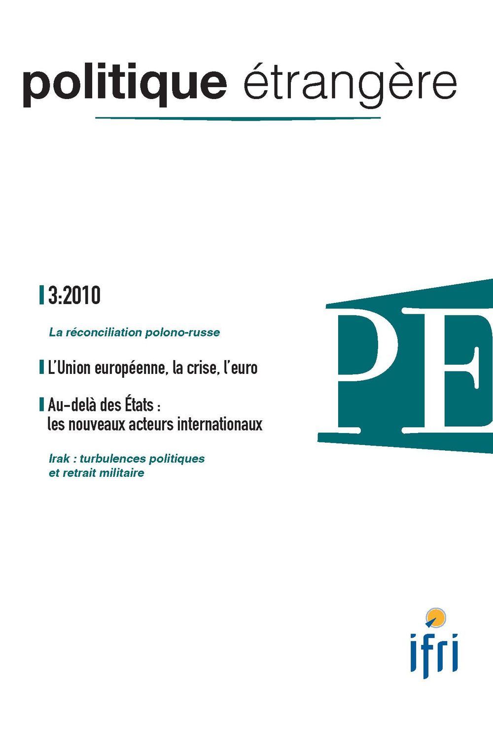 POLIT. ETR. (2010) Union E. - PE103