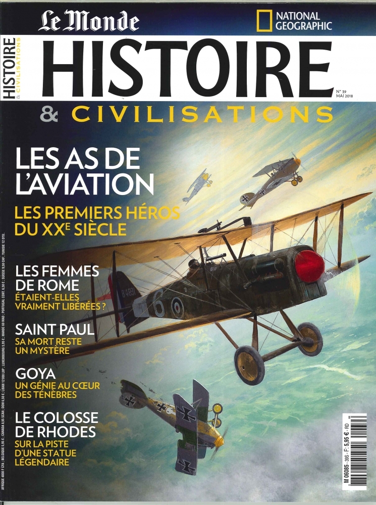 HISTOIRE & CIVILISATIONS N°39 Les as de l'aviation - mai 2018