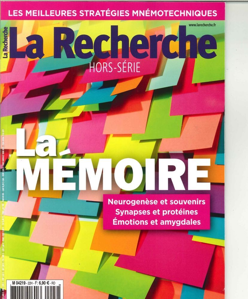 La Recherche Hs N°22  La Memoire Mai/Juin 2017