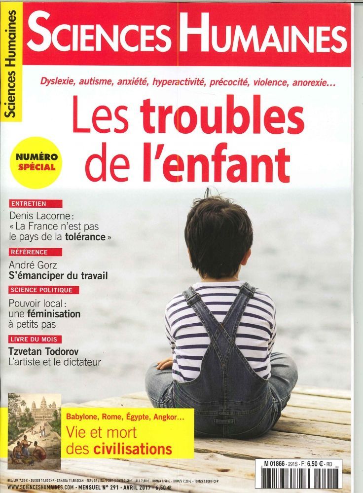 Sciences Humaines N°291 Les Troubles De L Enfant  Avril 2017