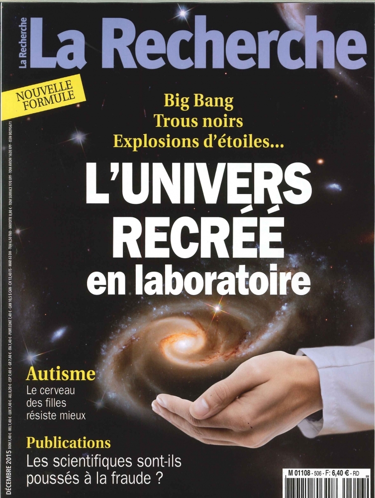 La Recherche N°506 L Univers Recree En Laboratoire Decembre 2015
