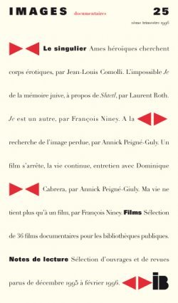 IMAGES DOCUMENTAIRES N° 25 -.Le singulier - 1996