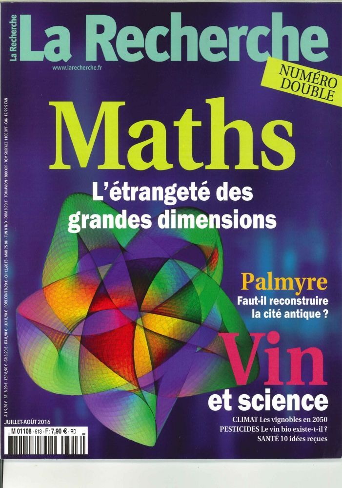 La Recherche N°513/514 Mathematiques Juillet/Aout 2016