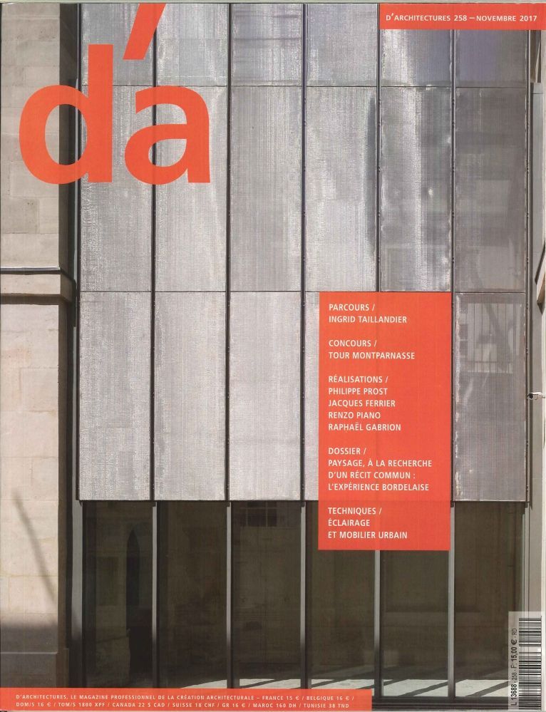 D'Architectures N°258 Parcours Ingrid Taillandier  Novembre 2017
