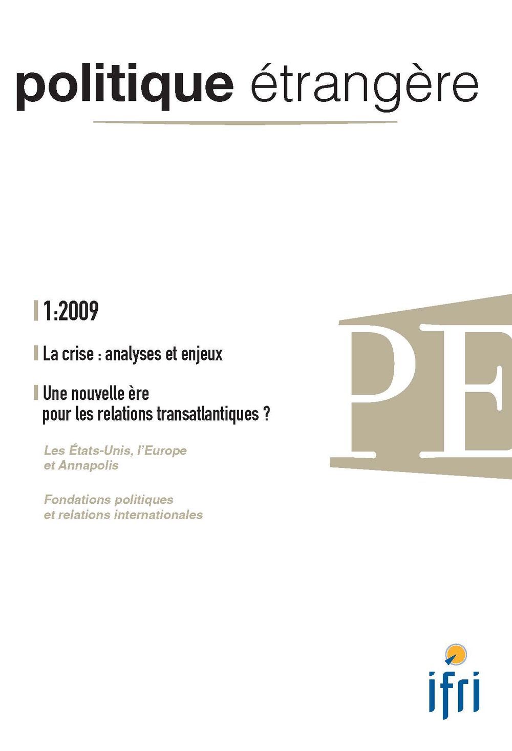 Politique Etrangere N° 1/2009