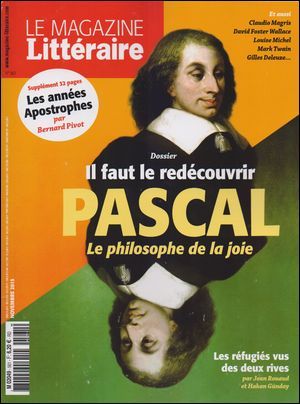 Le Magazine Litteraire N°561 Pascal  Novembre 2015