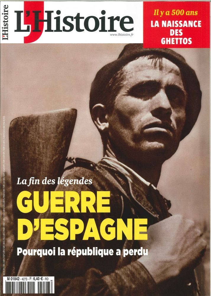 L'Histoire N°427-Guerre D'Espagne-  Septembre 2016 - épuisé