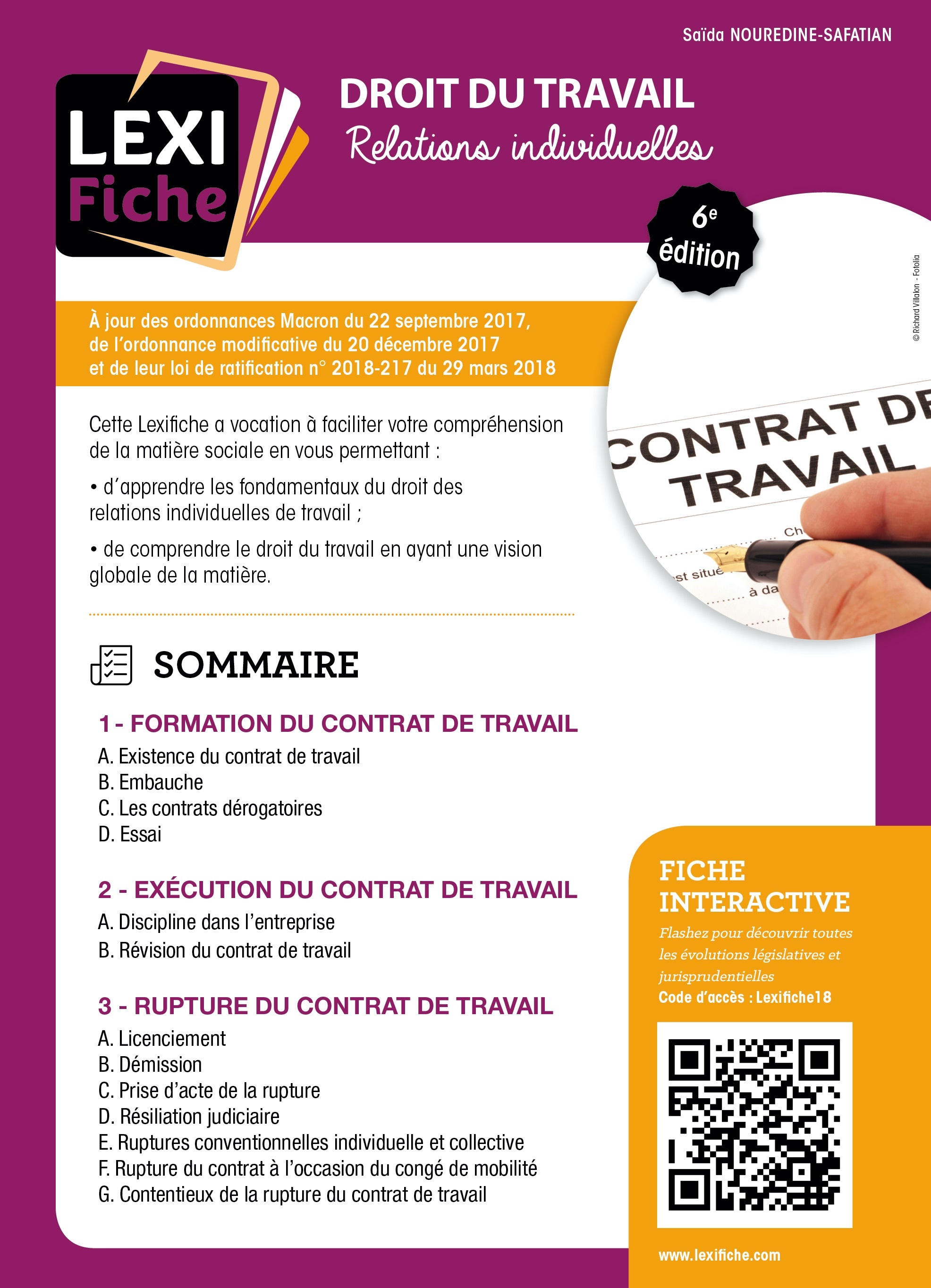 Droit du travail, relations individuelles 