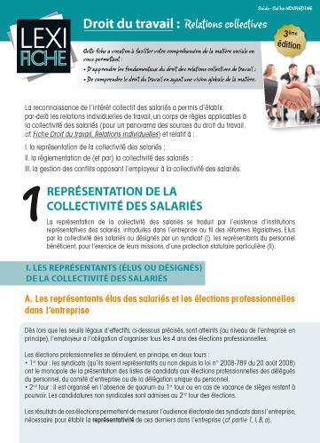 Droit du travail - Relations collectives