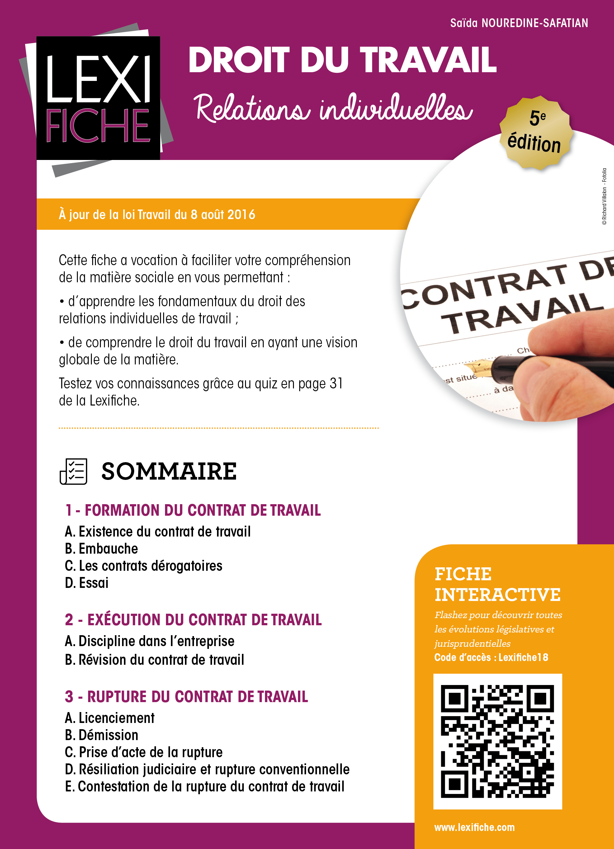 Droit du travail - Relations individuelles