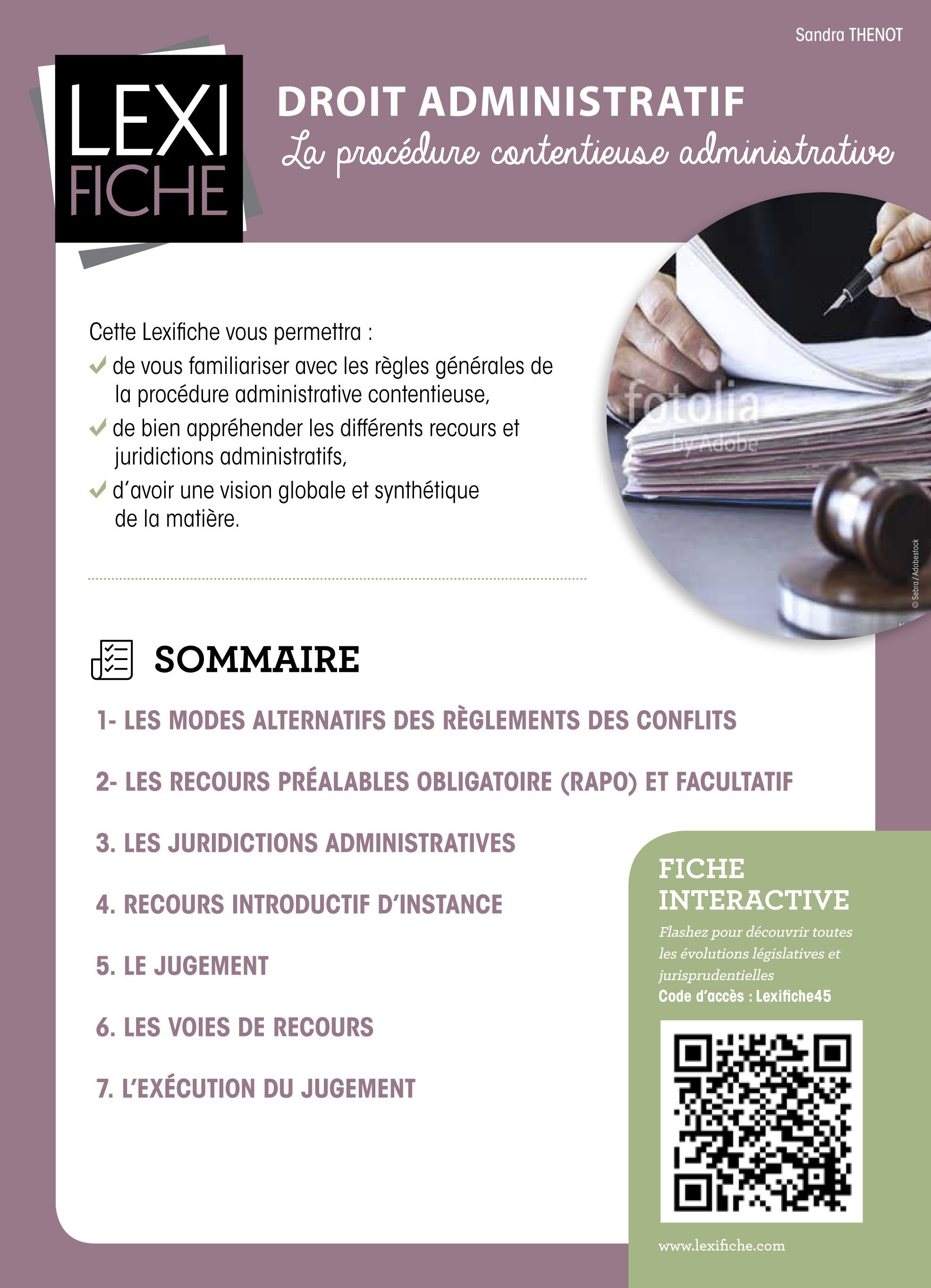 Droit administratif - Procédure administrative contentieuse