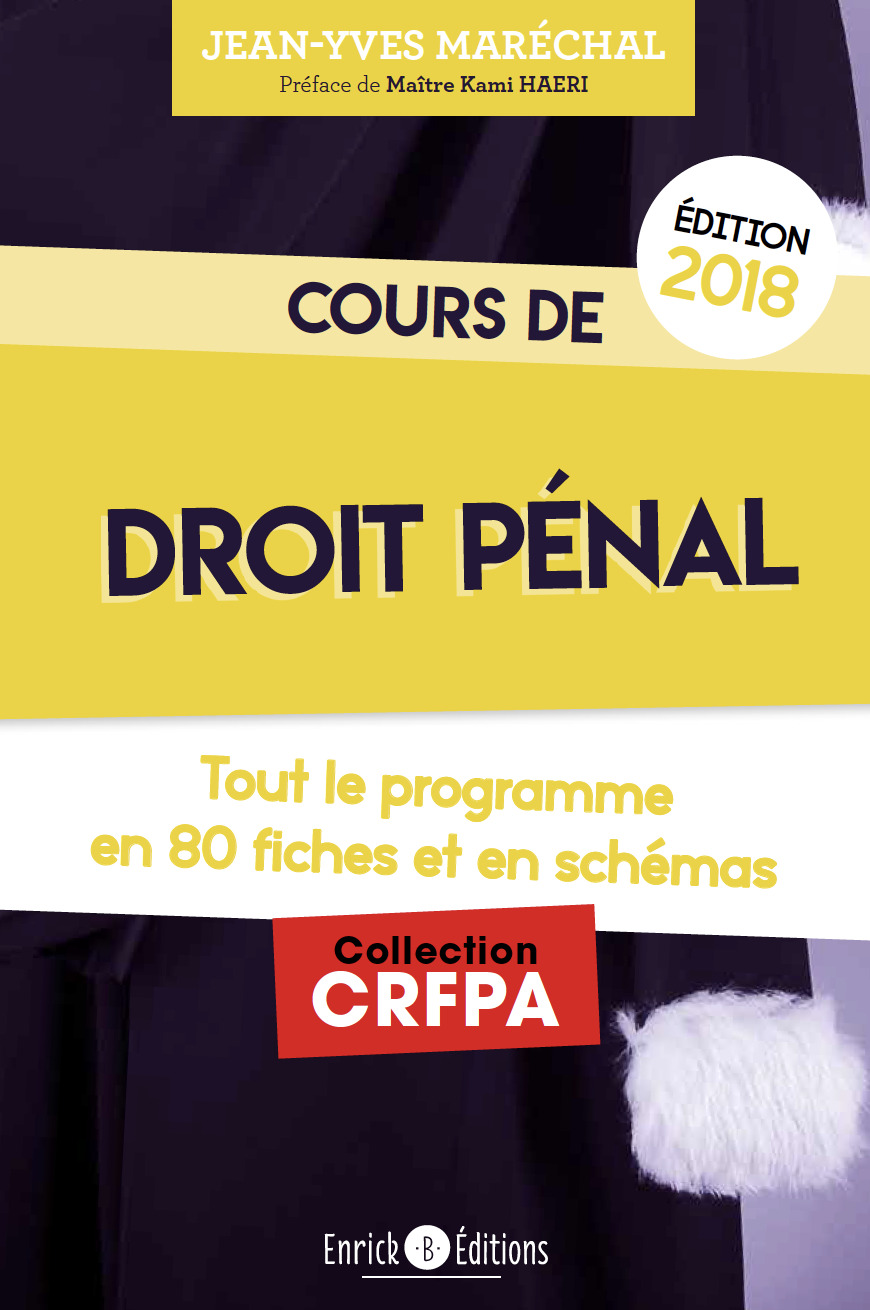Cours de droit pénal 2018