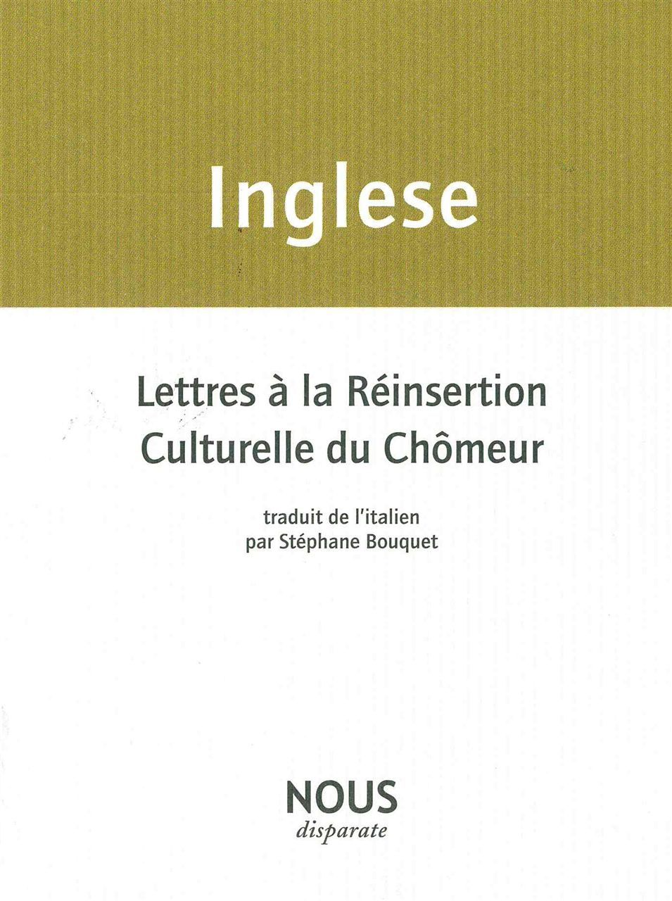 Lettres à la Réinsertion Culturelle du Chômeur