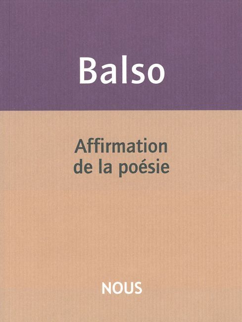 Affirmation de la poésie