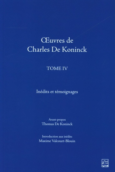 OEUVRES DE CHARLES DE KONINCK T 04