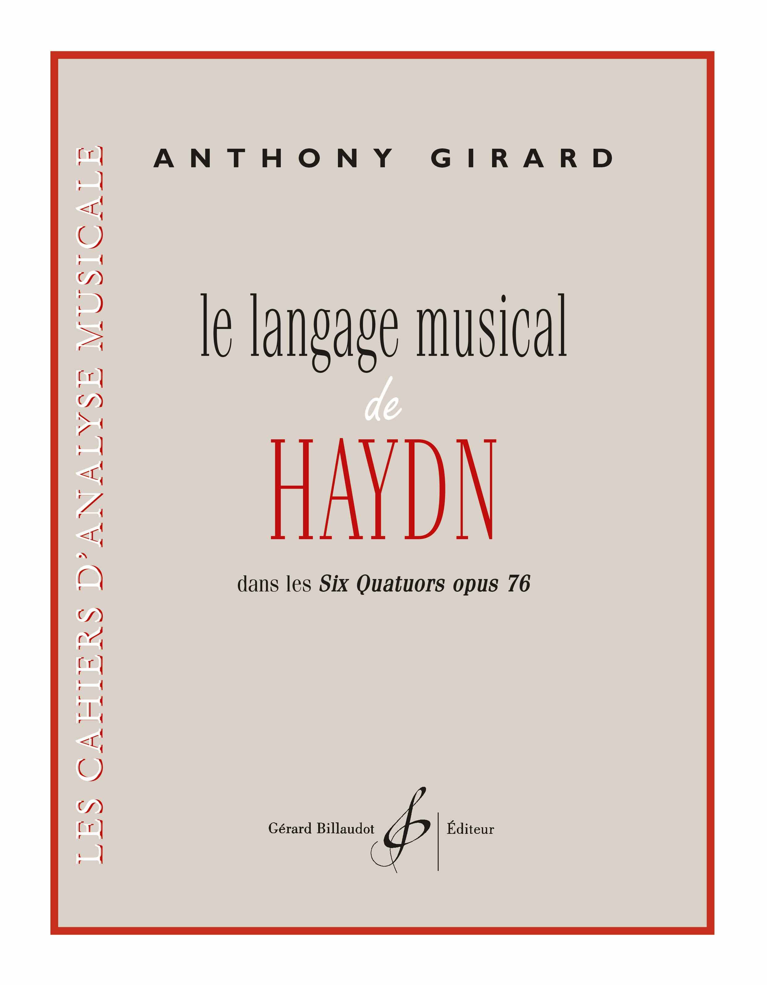 LE LANGAGE MUSICAL DE HAYDN DANS LES SIX QUATUORS OPUS 76