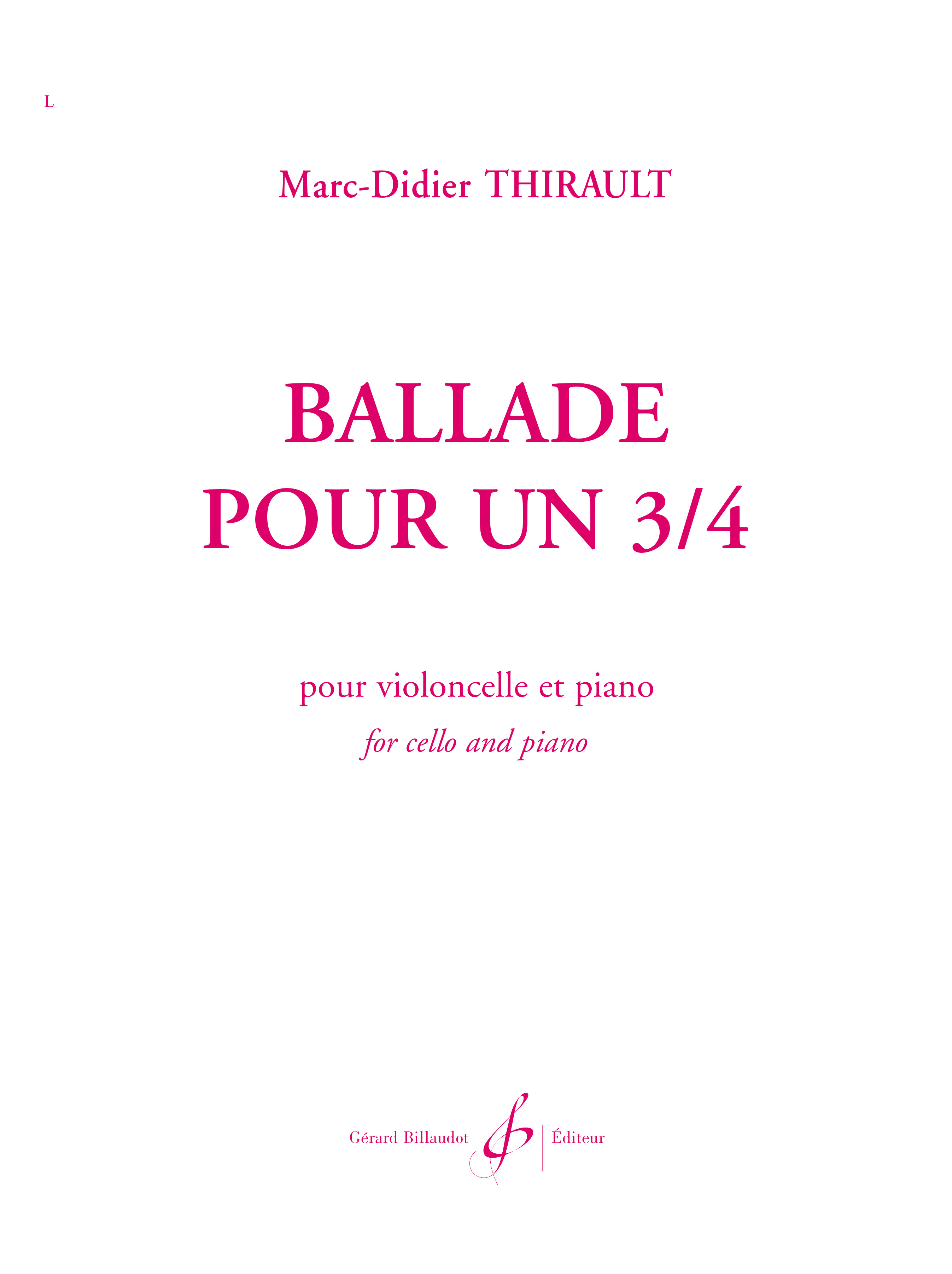 BALLADE POUR UN 3/4