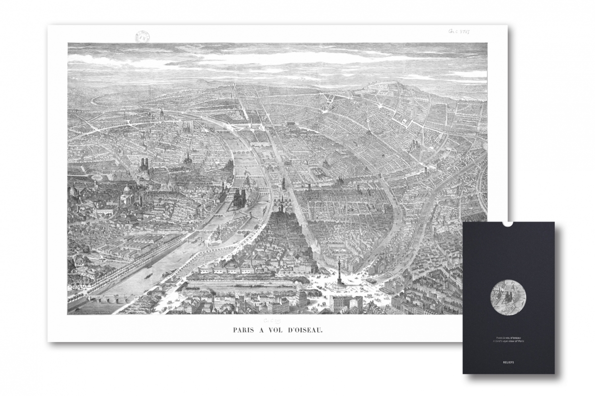Carte - Paris à vol d'oiseau - Géographie nostalgique