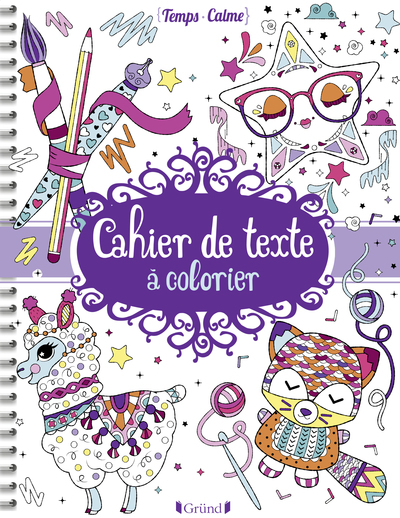 Cahier de textes à colorier 2019-2020