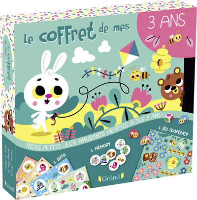 Le coffret de mes 3 ans - Coffret avec 1 jeu coopératif sur la nature, 24 cartes de mémory et 1 loto