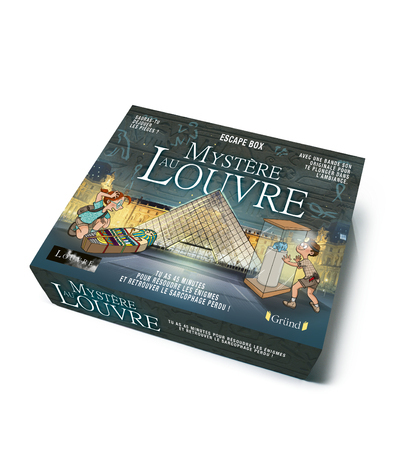 Escape box - Mystère au Louvre - Escape game enfant de 2 à 5 joueurs avec 40 cartes, 1 livret, 1 pos