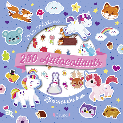 250 autocollants - Licornes des bois