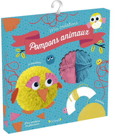 Pochette pompons animaux