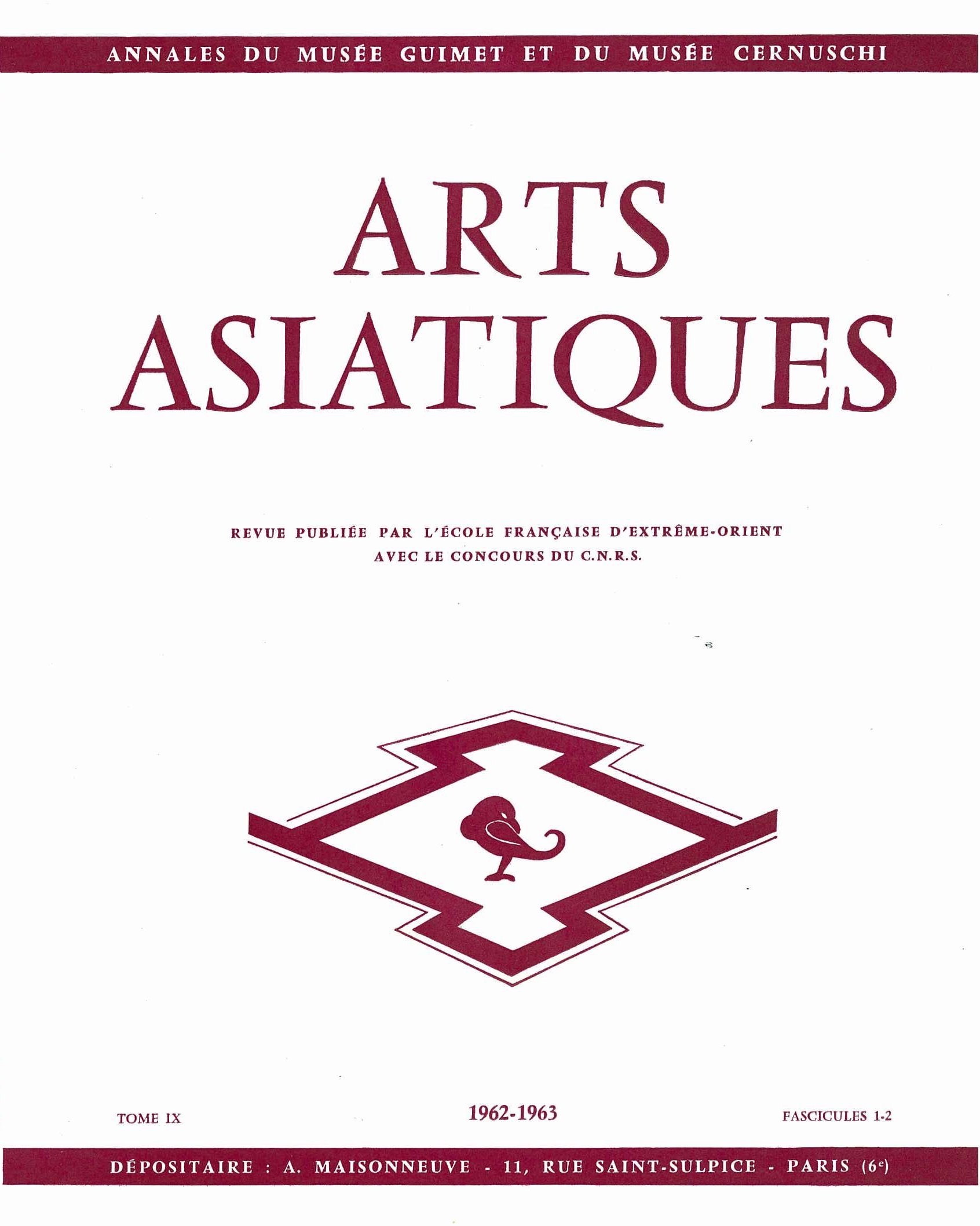 ARTS ASIATIQUES n° 09-1&2 (1962-63)