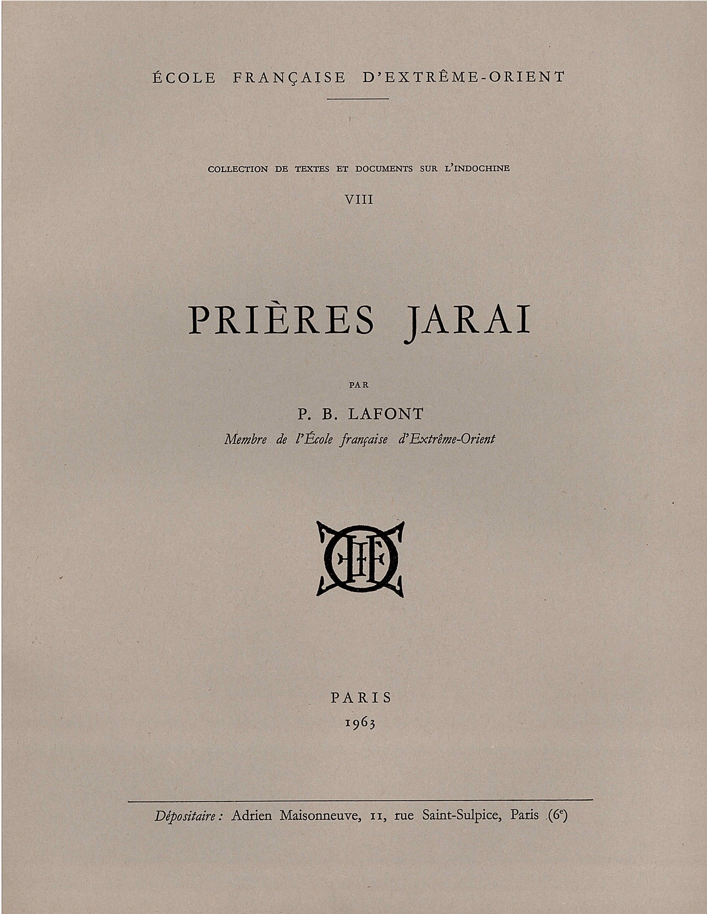 Prières jarai