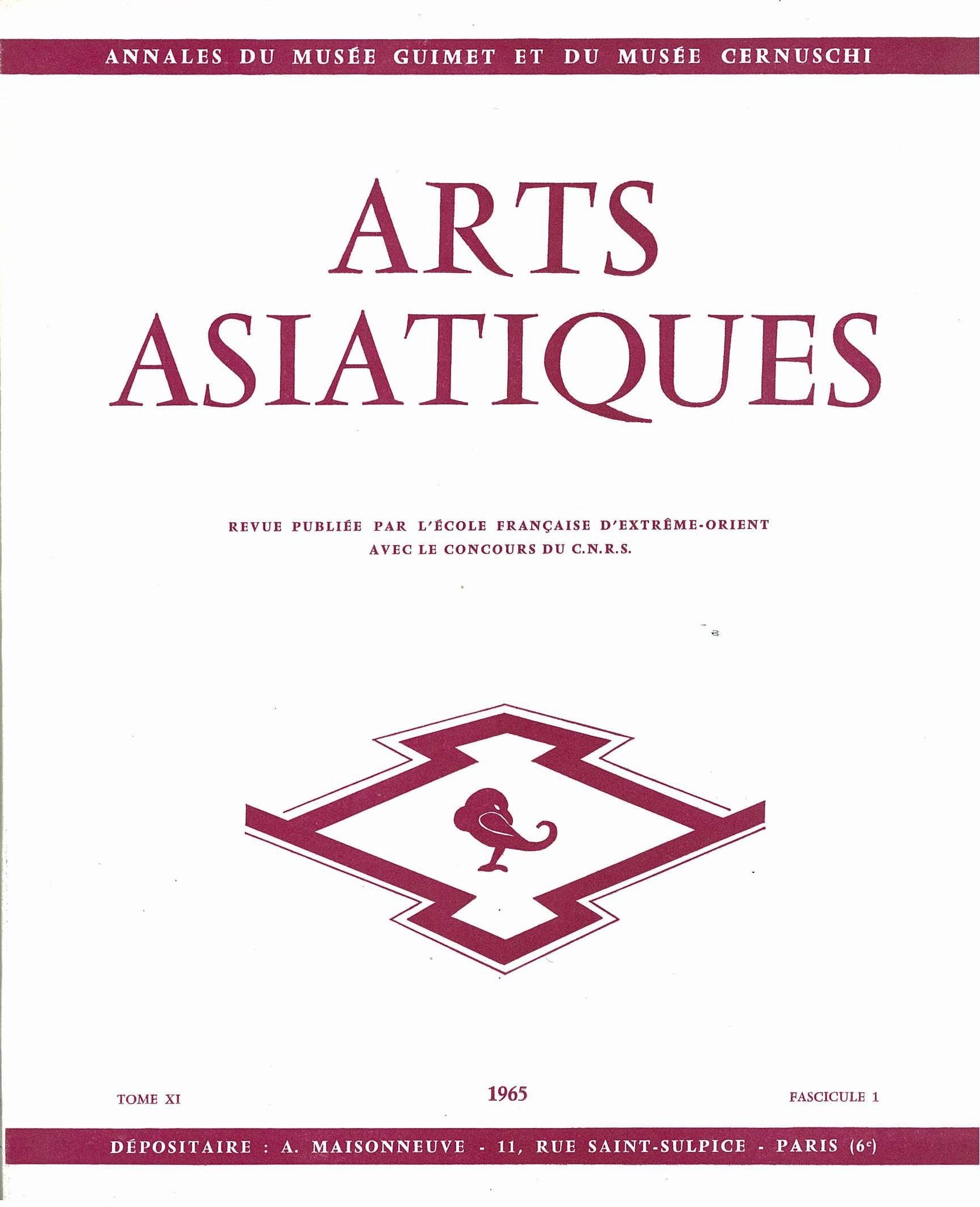 ARTS ASIATIQUES n° 11-1 (1965)