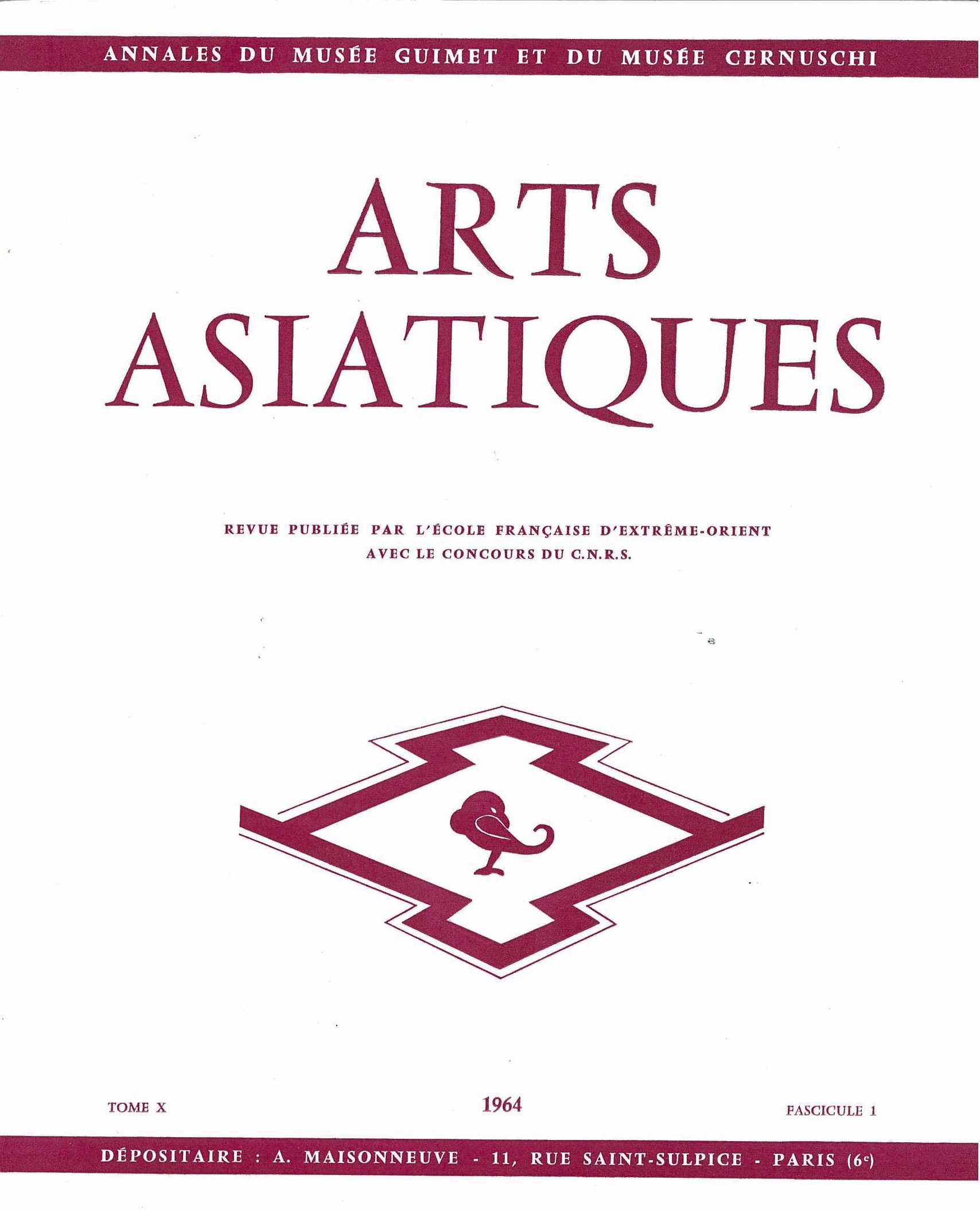 ARTS ASIATIQUES n° 10-1 (1964)