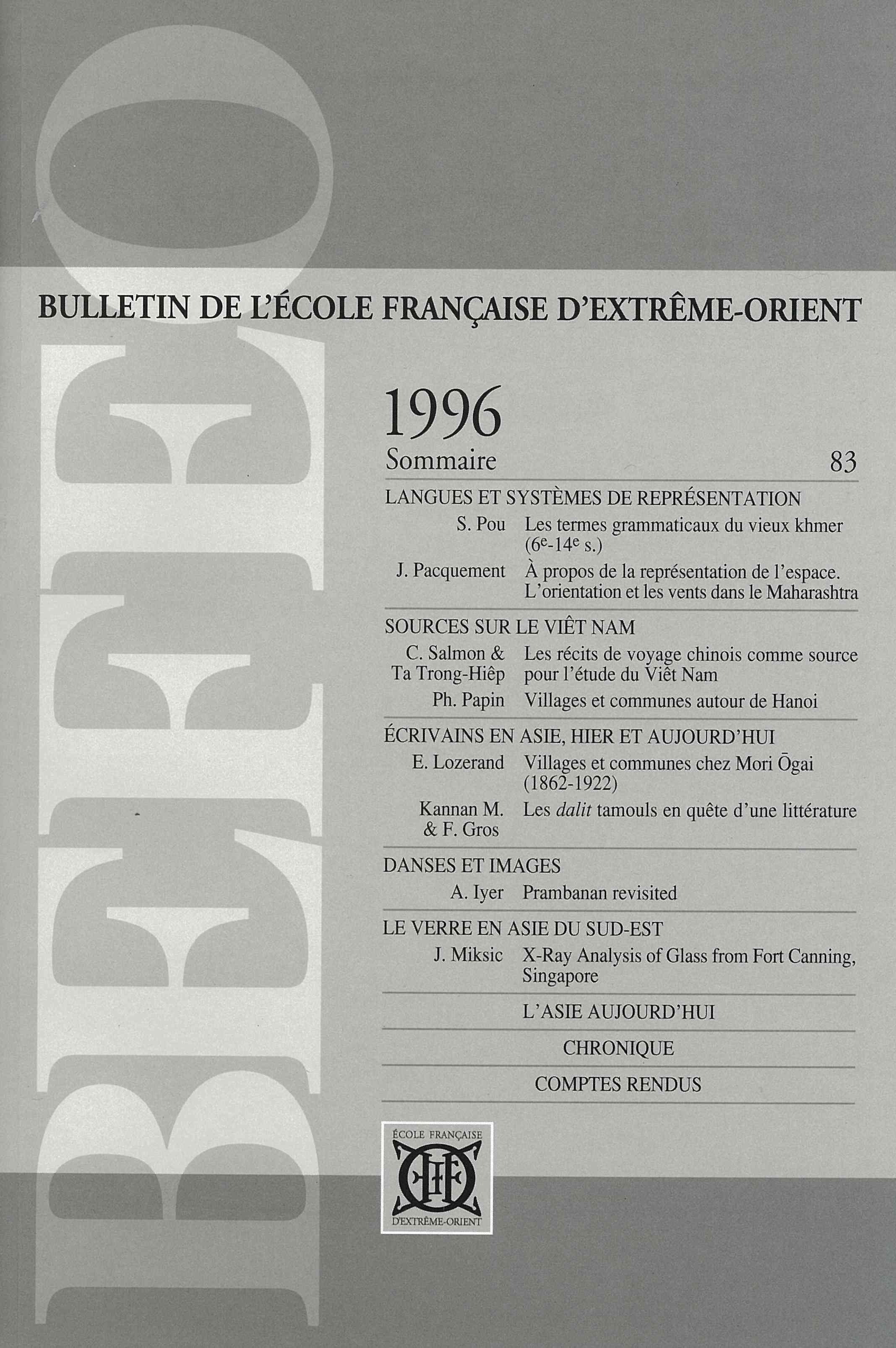 Bulletin EFEO 83 (1996)