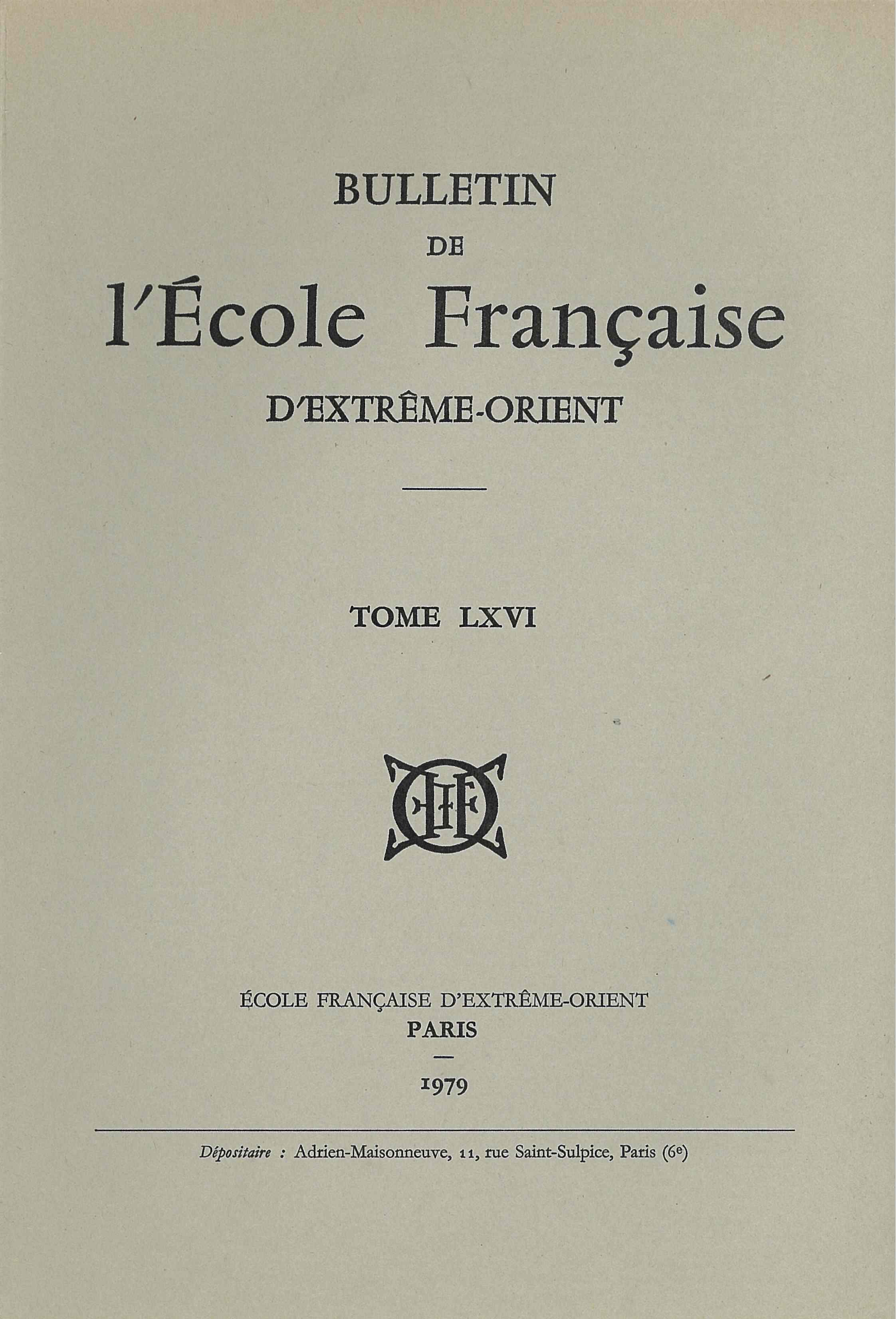 Bulletin EFEO 66 (1979)
