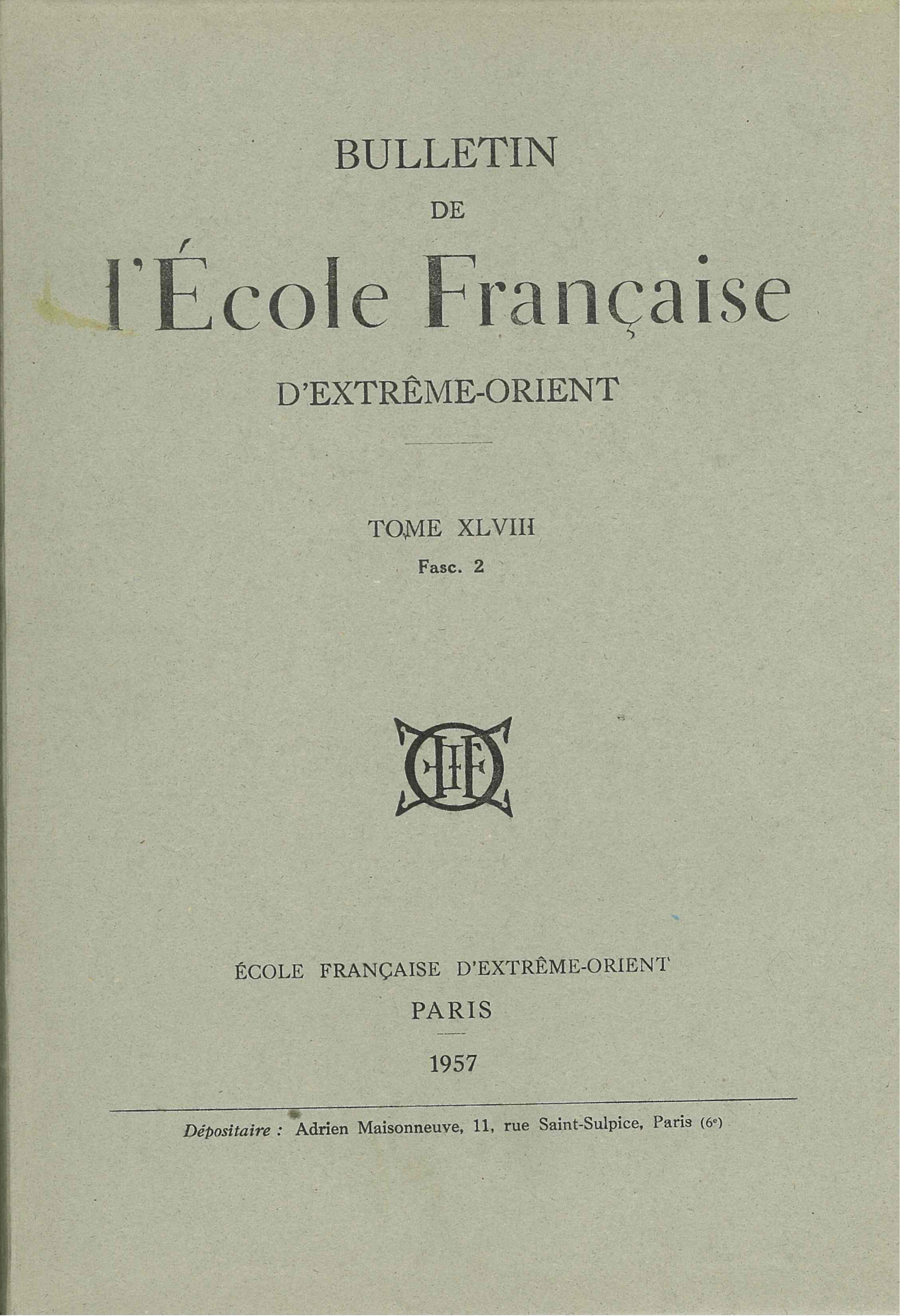 Bulletin EFEO 48-2 (1954)