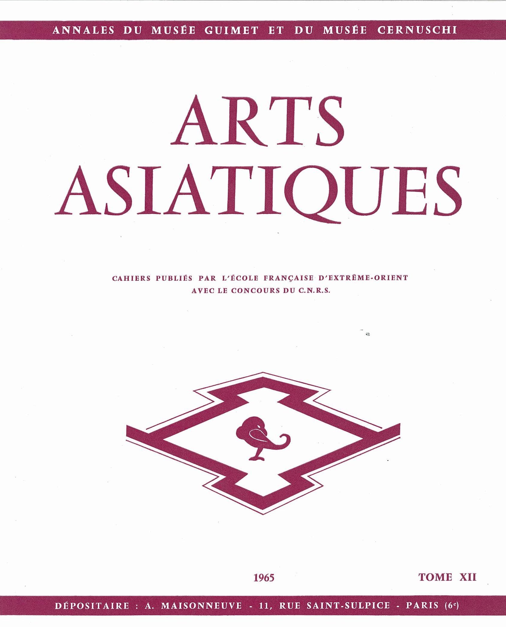 ARTS ASIATIQUES no. 12 (1965)