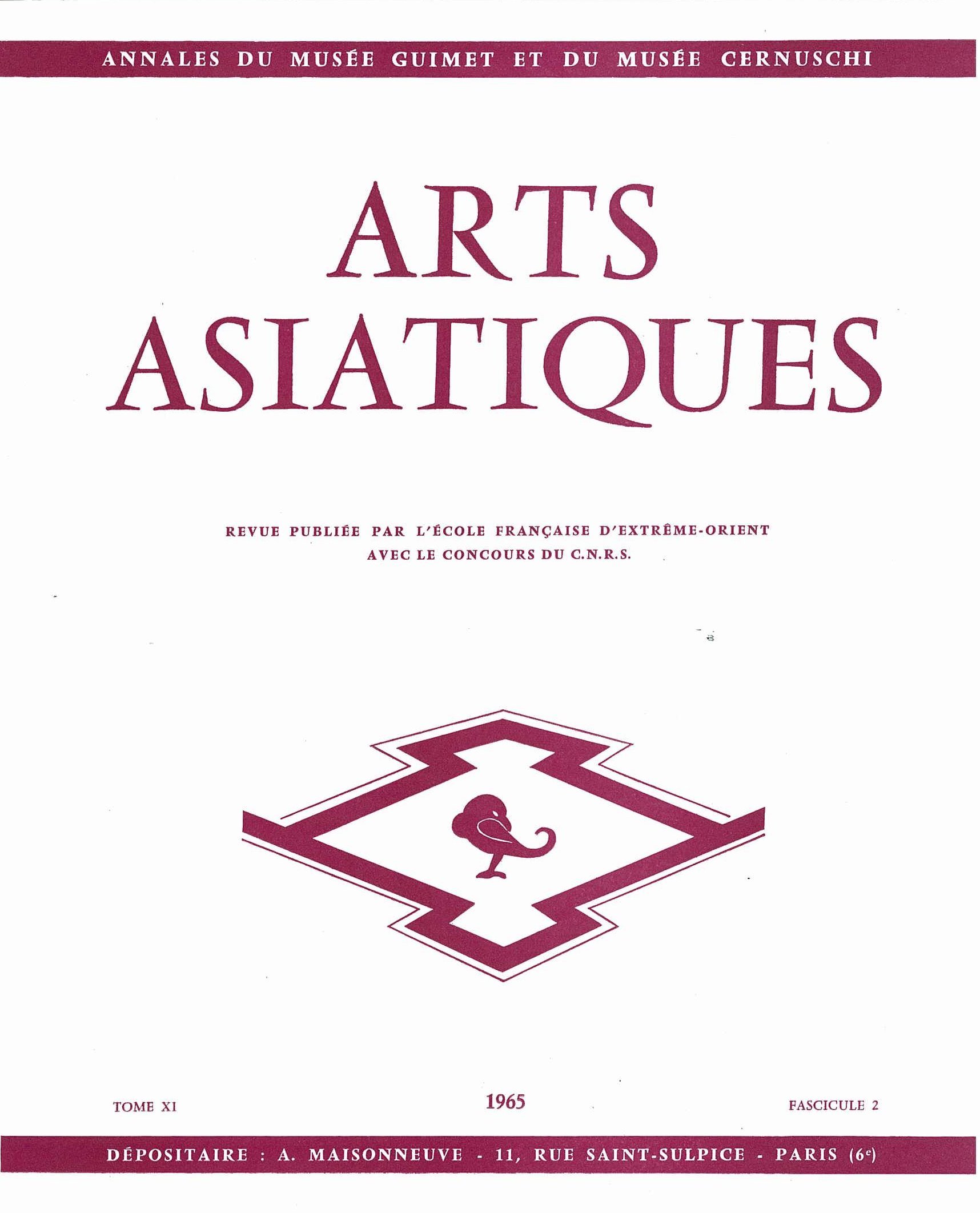 ARTS ASIATIQUES n° 11-2 (1978)