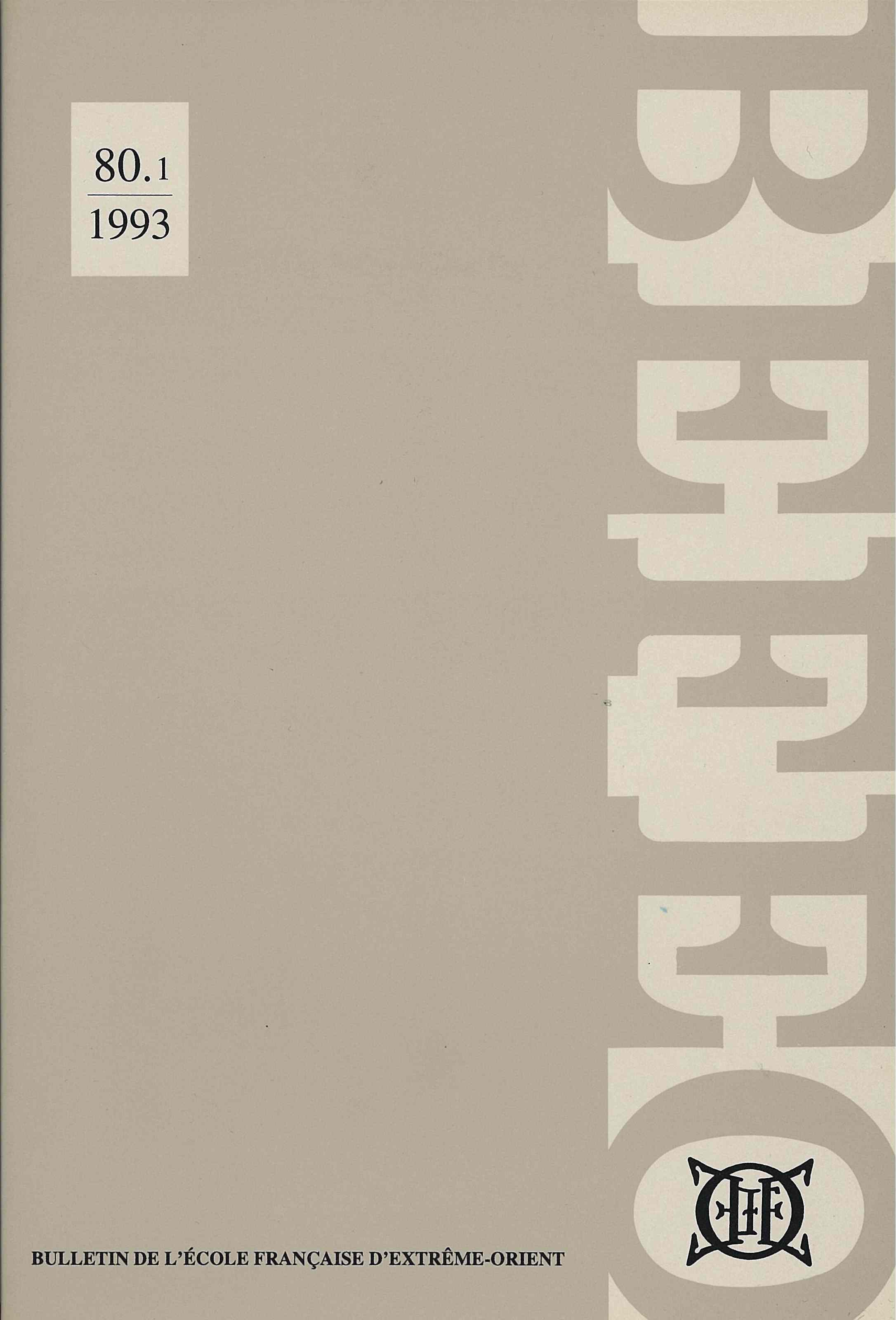 Bulletin EFEO 80 (1993)