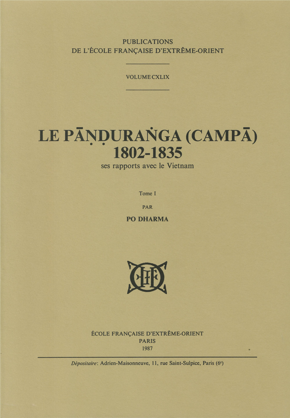 Le Panduranga (Campa) 1802-1835