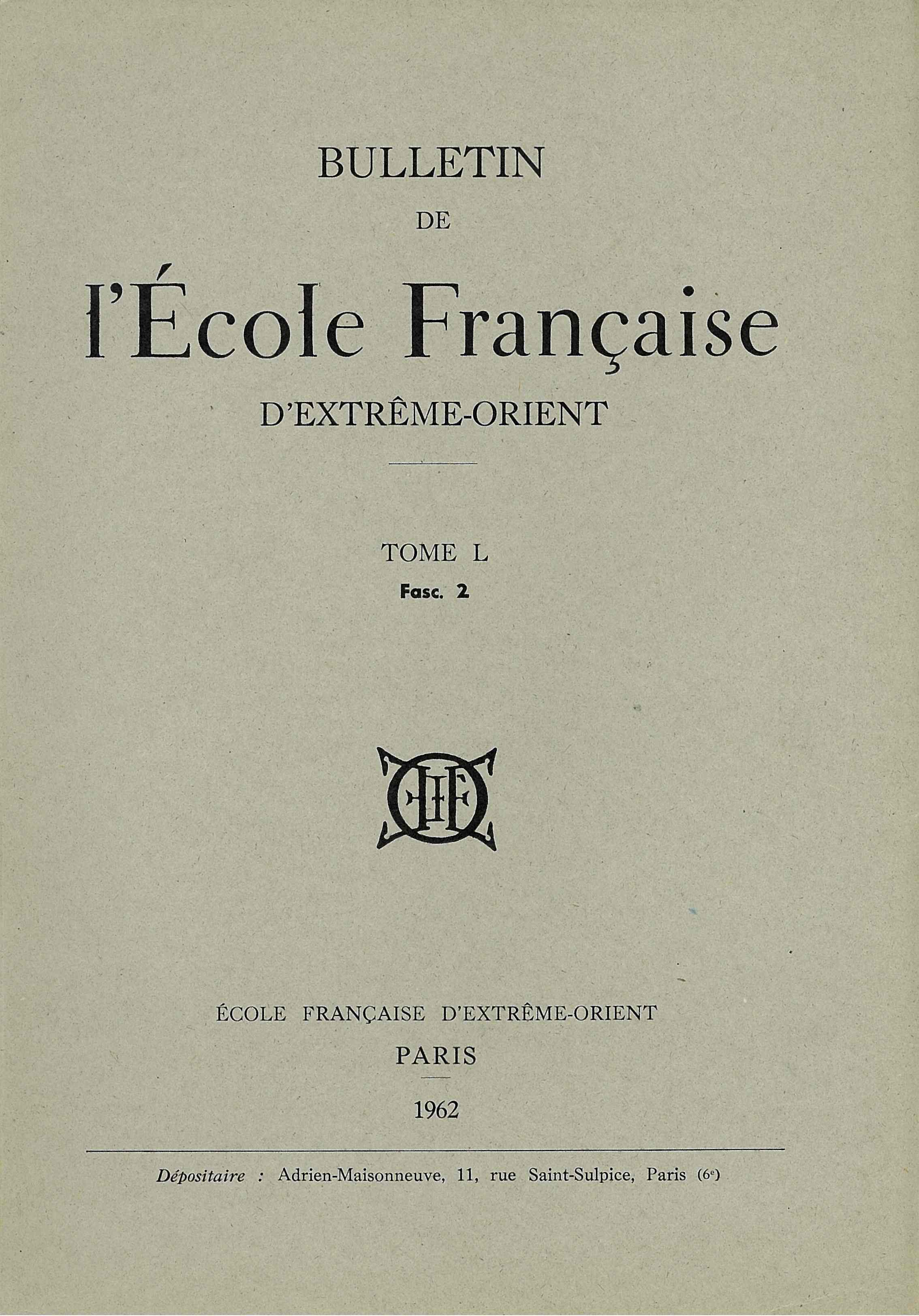 Bulletin EFEO 50-2 (1962)