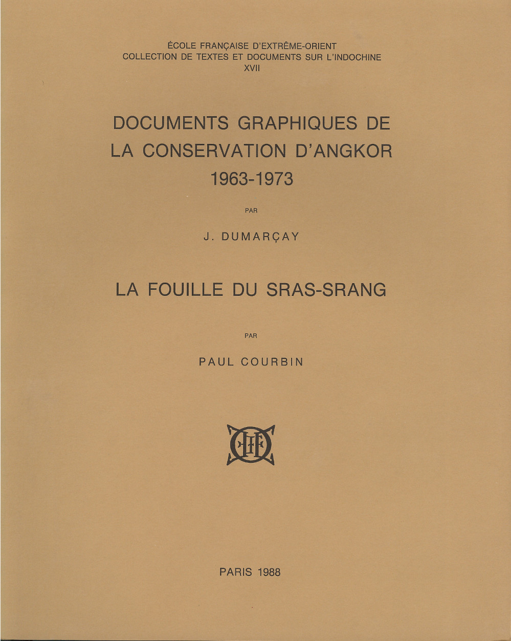 Documents graphiques de la conservation d'Angkor 1963-1973 / La fouille du Sras-Srang