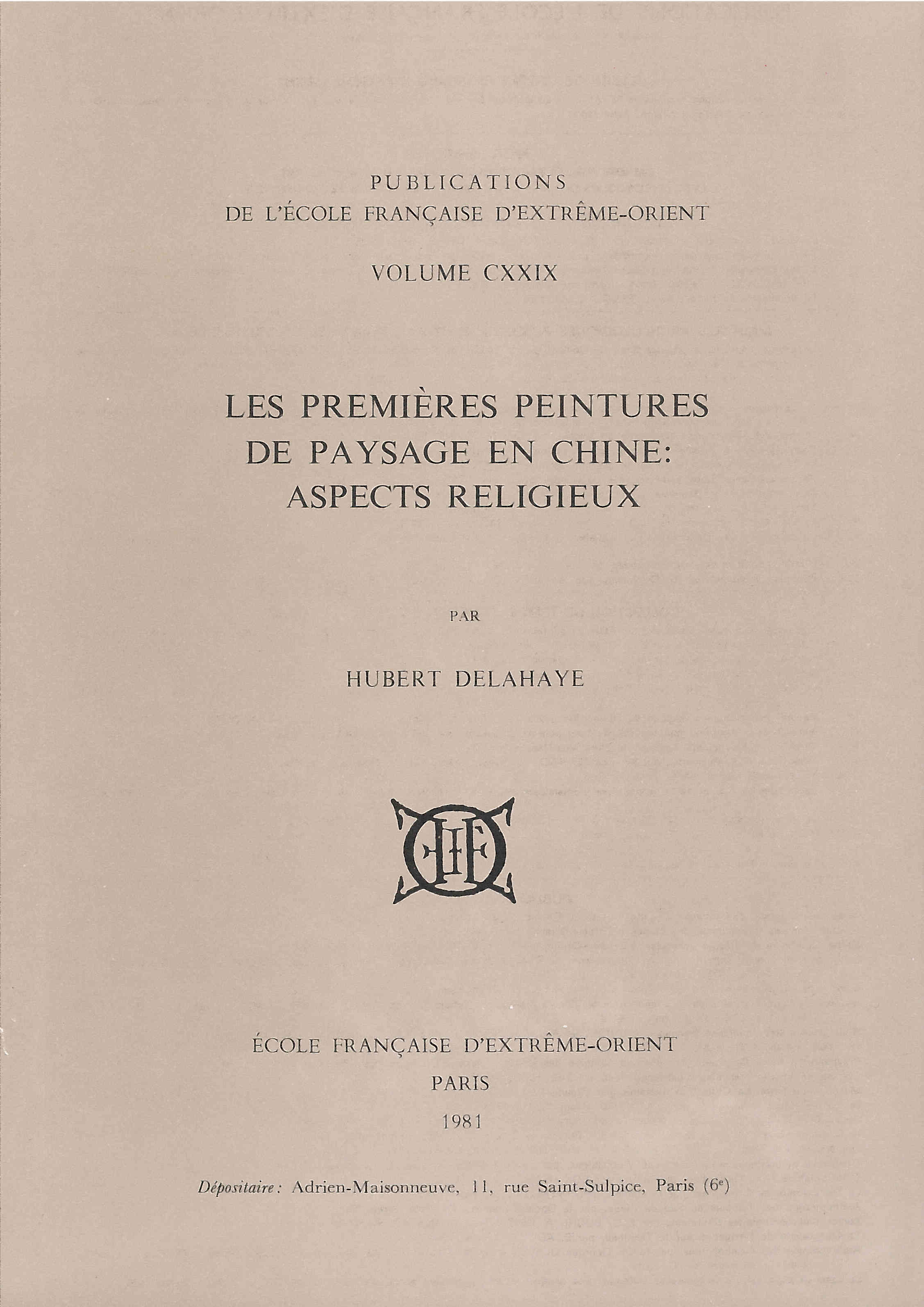 Les premières peintures de paysage en Chine : aspects religieux