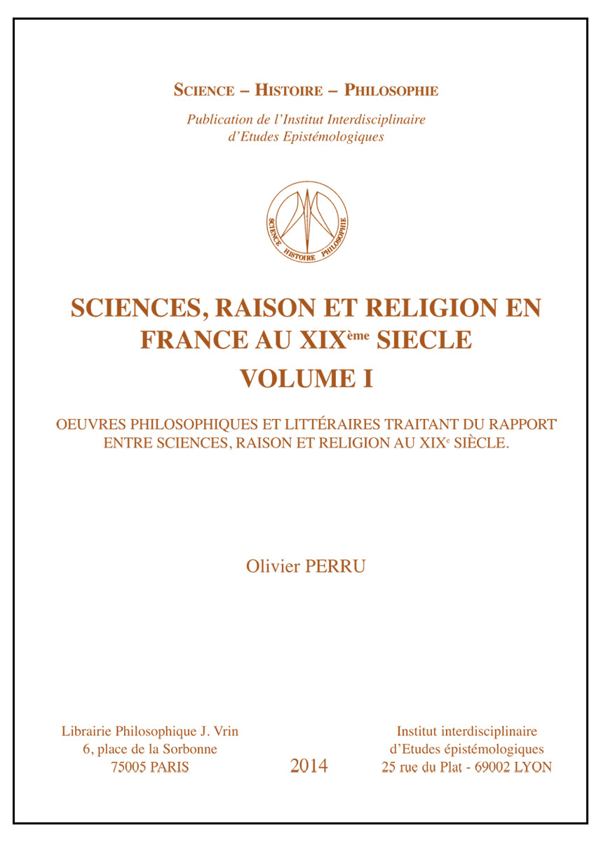 Sciences, raison et religion en France au XIXe siècle