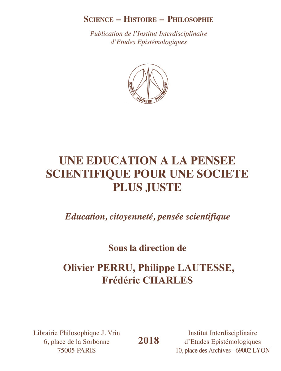 Une éducation à la pensée scientifique pour une société plus juste