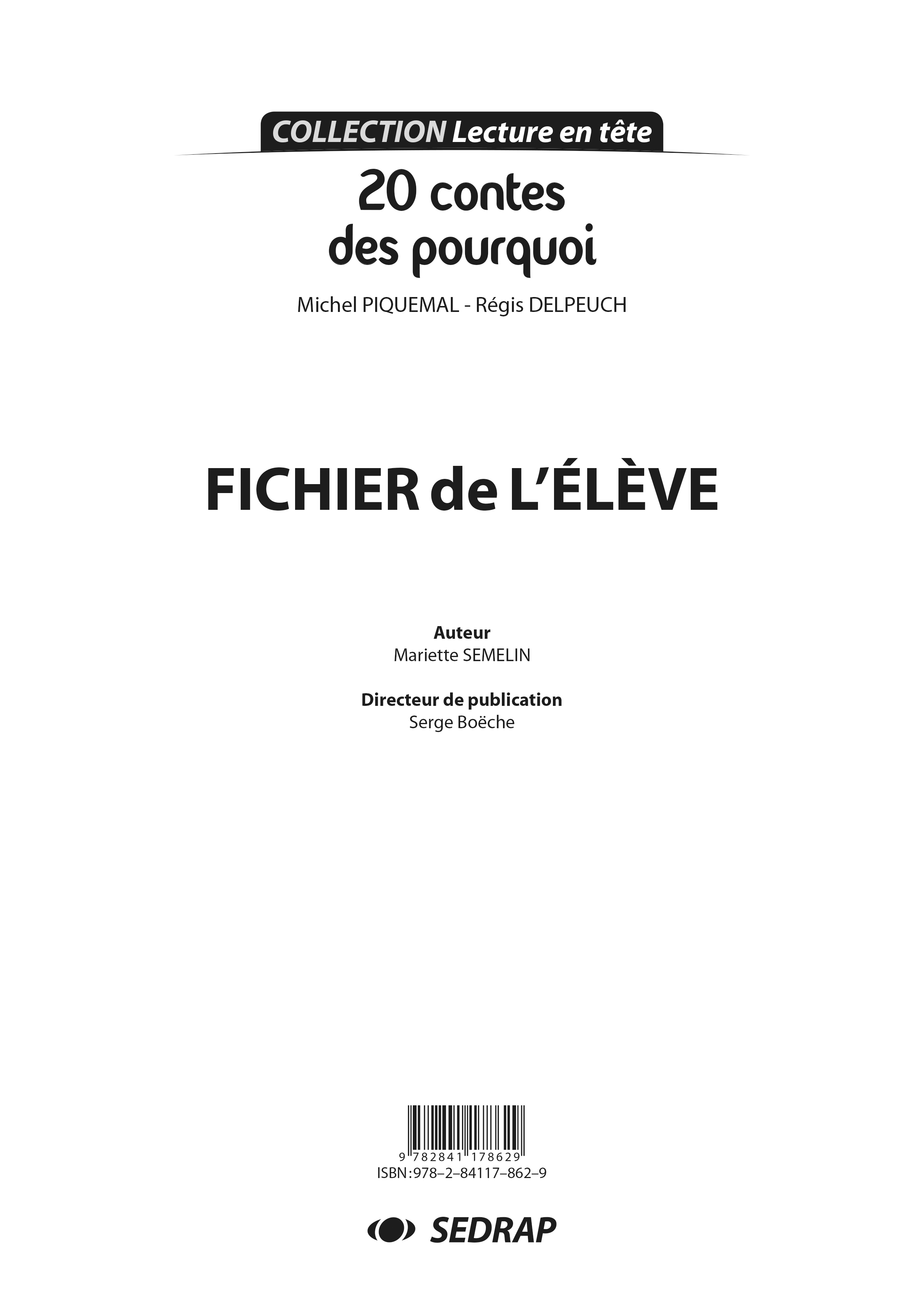 20 CONTES DES POURQUOI - FICHIER