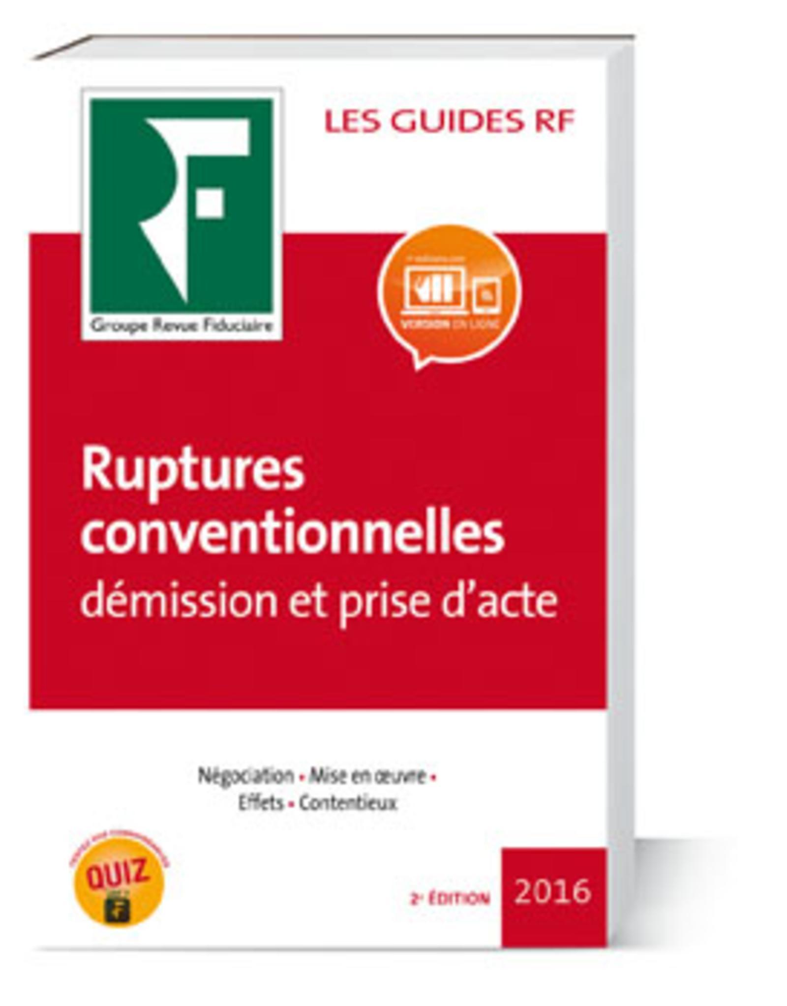 RUPTURES CONVENTIONNELLES  DEMISSION ET PRISE D ACTE