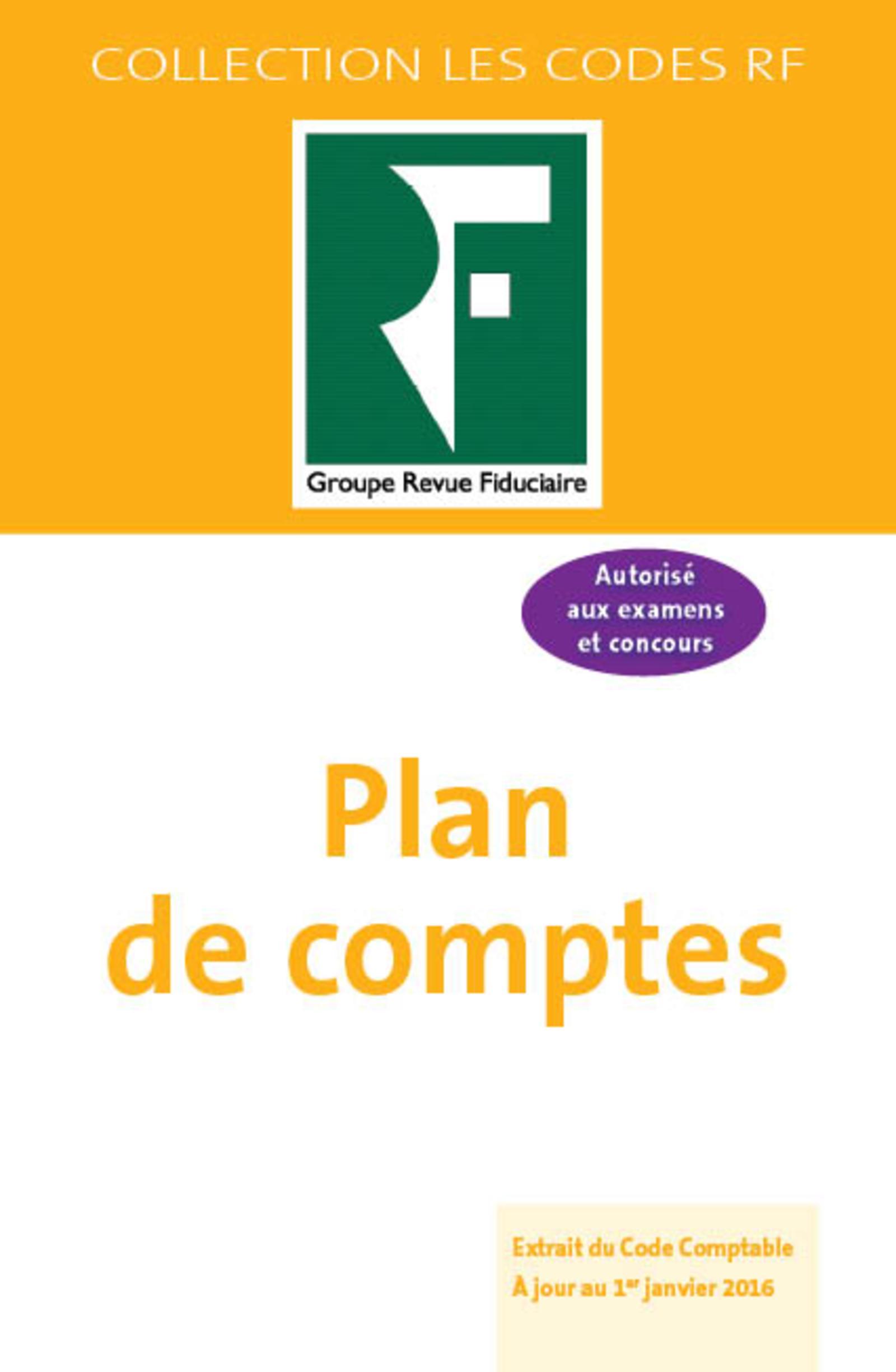 PLAN DE COMPTES 2016 A JOUR AU 1ER MARS 2016
